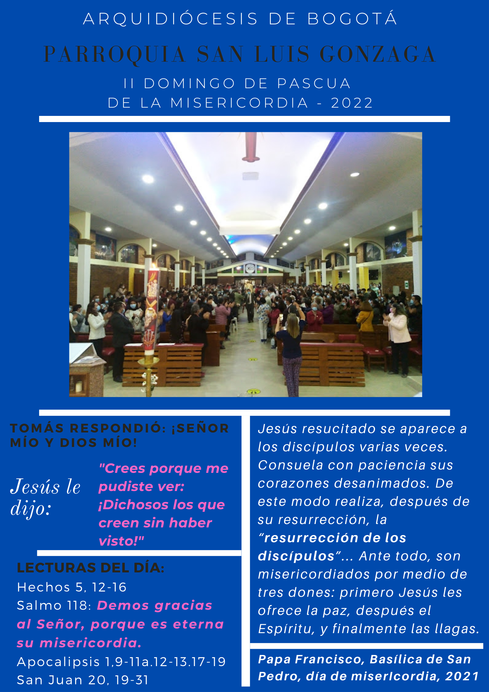 Encuentro Con La Palabra De Dios, Domingo 2.° De Pascua 2022 ...